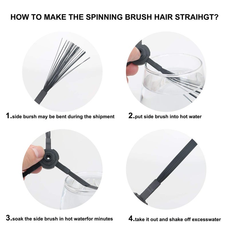 Mochenli Vacuum Filter Kit Replacement for Robotic Vacuum ILIFE V3 V3S V5 V5s, Pro Robot Vacuum Cleaner 6 Filters and 6 Side Brushes and 1 Primary Filter (Pack of 13) - Image 5